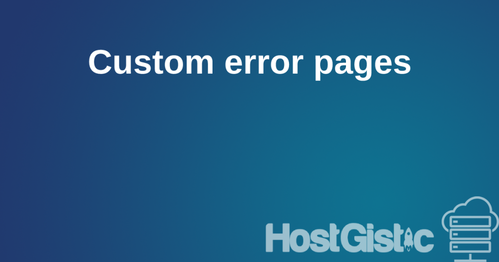 customerrorpages Custom Error pages