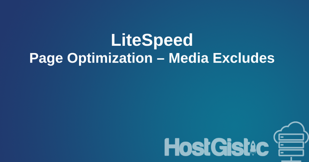 LiteSpeed Page Optimization – Media Excludes LiteSpeed Page Optimization – Media Excludes