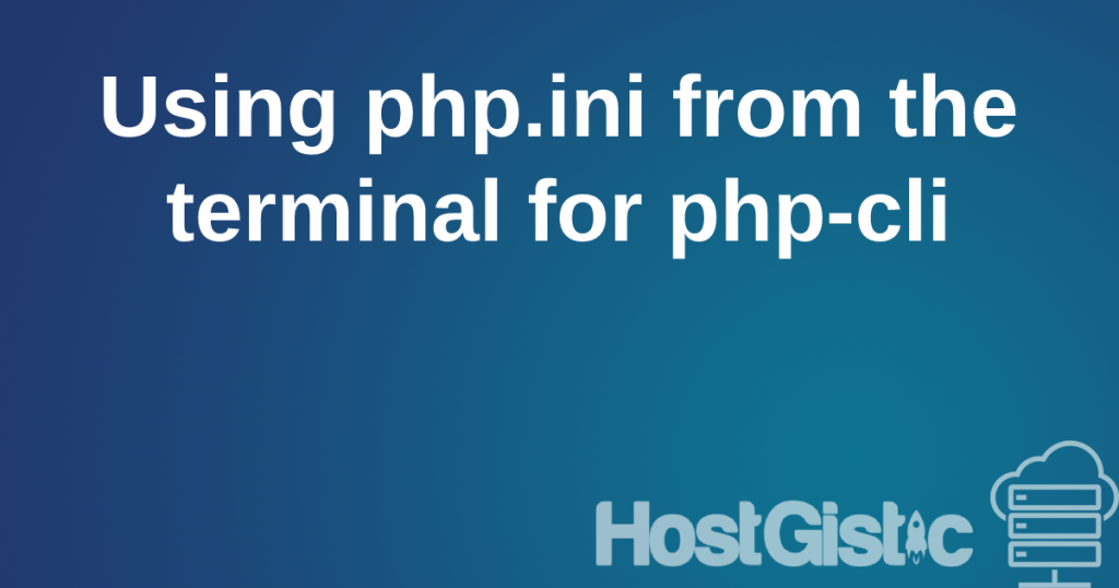 phpiniinterminal Using php.ini from the terminal for php-cli