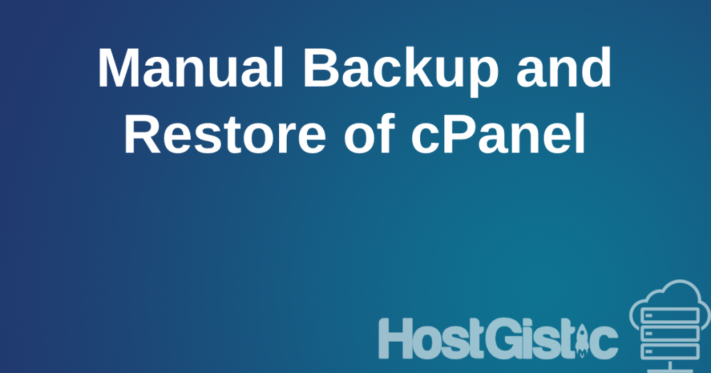 manualcpanelbackup Manual Backup and Restore of cPanel