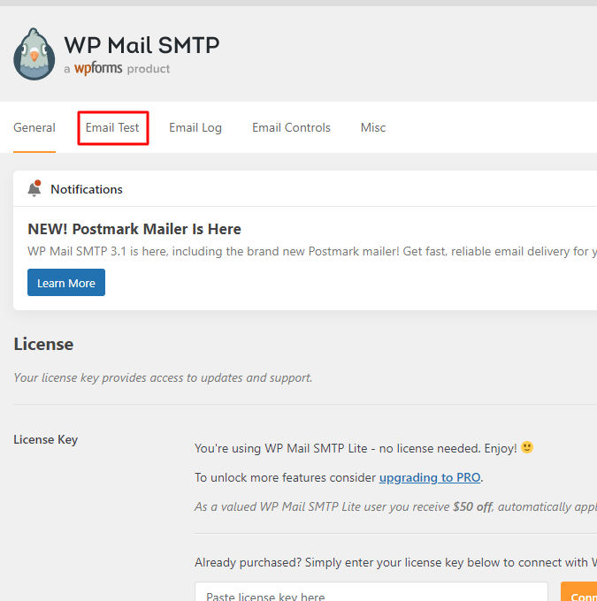 emailtestsmtp SMTP and WordPress