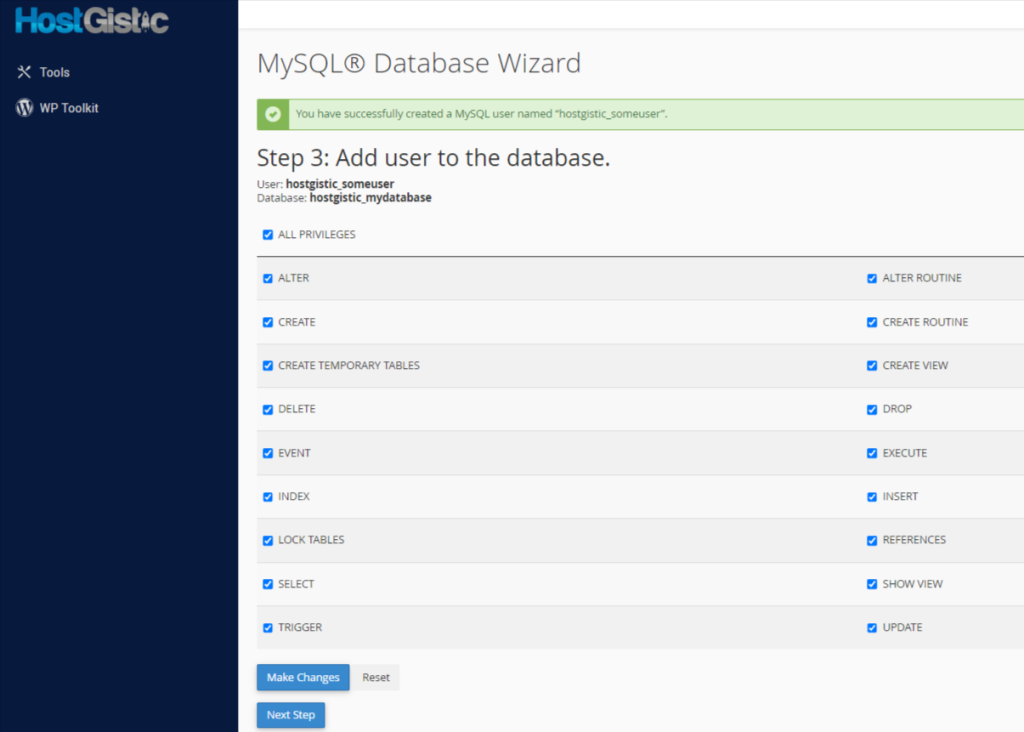 cPanel MySQL® Database Wizard 2 Transferring a website from localhost to cPanel using Duplicator