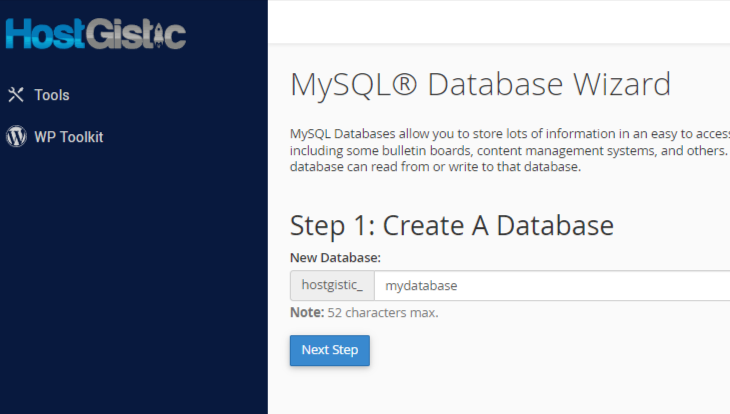 cPanel MySQL® Database Wizard Transferring a website from localhost to cPanel using Duplicator