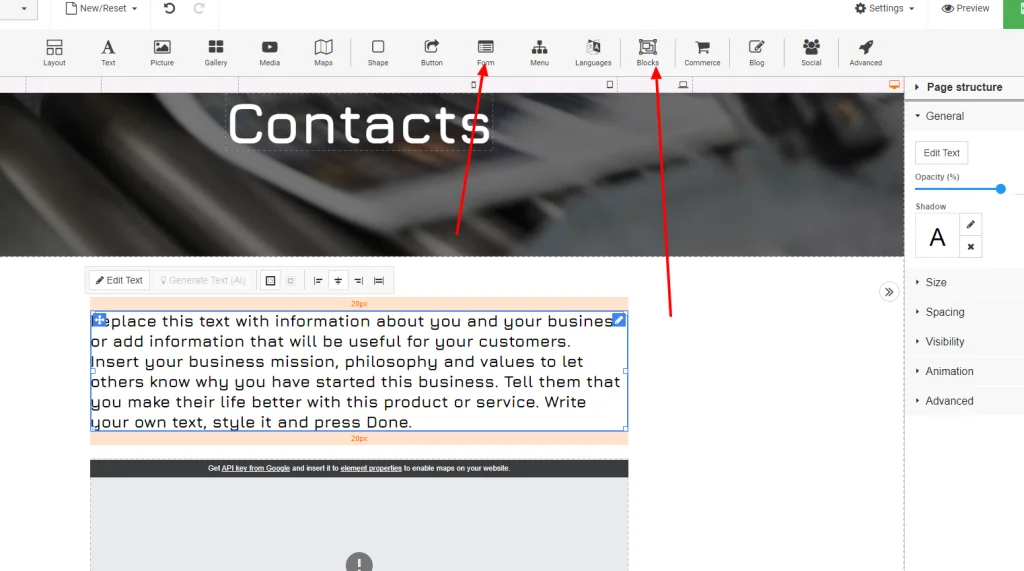 contact form builder How to add contact form