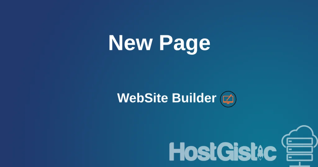 new page builder cover Create new pages
