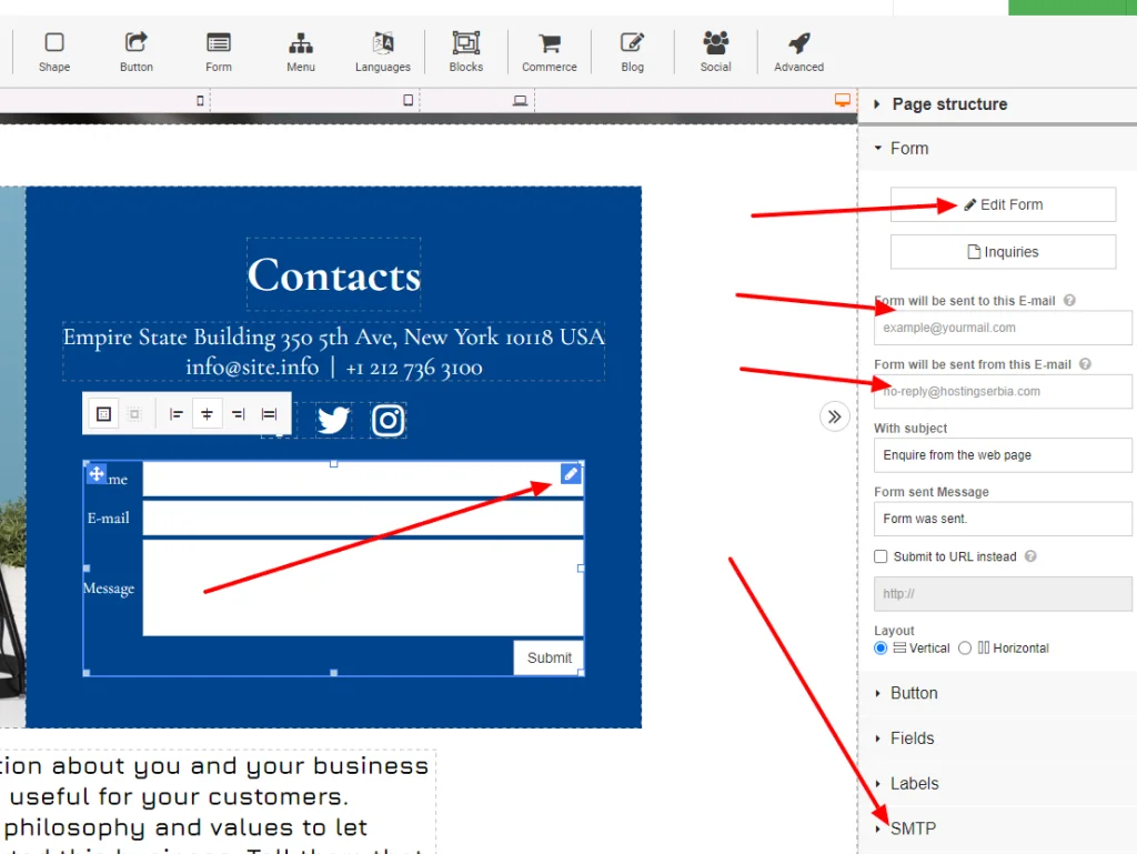 set contact form How to add contact form